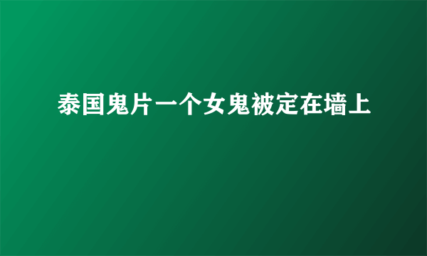 泰国鬼片一个女鬼被定在墙上