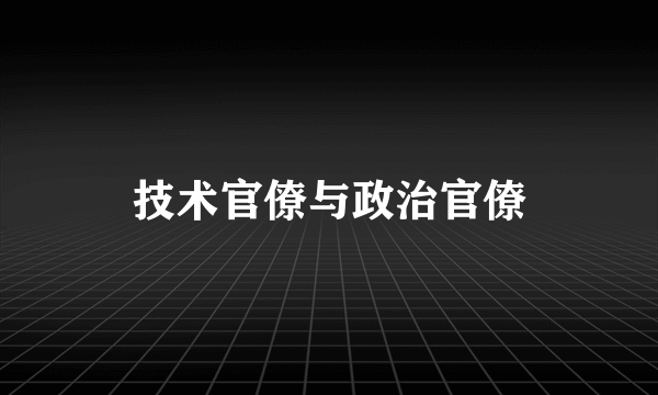 技术官僚与政治官僚