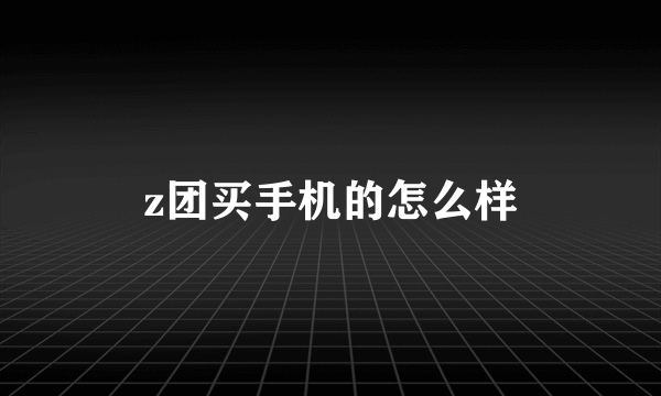 z团买手机的怎么样