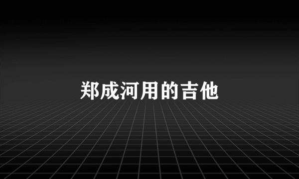 郑成河用的吉他