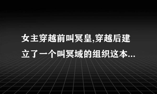 女主穿越前叫冥皇,穿越后建立了一个叫冥域的组织这本小说的作者是谁