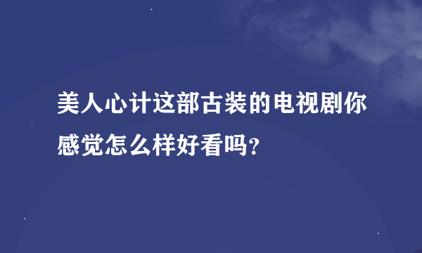 美人心计这部古装的电视剧你感觉怎么样好看吗？