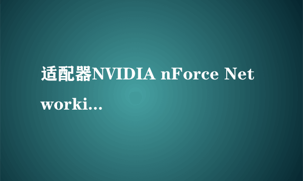 适配器NVIDIA nForce Networking Controller无法启动。