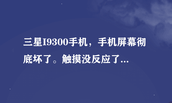 三星I9300手机，手机屏幕彻底坏了。触摸没反应了，现在咨询更换屏幕多少钱