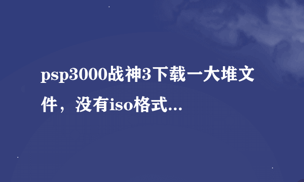 psp3000战神3下载一大堆文件，没有iso格式，求解？？