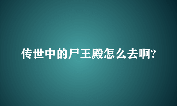 传世中的尸王殿怎么去啊?