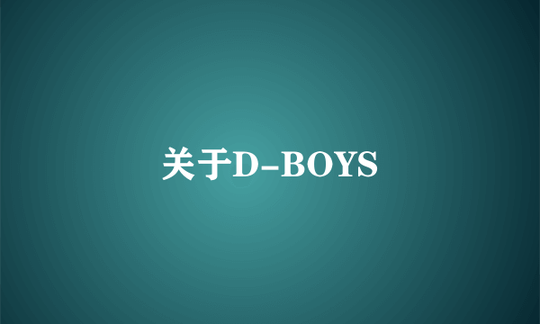 关于D-BOYS