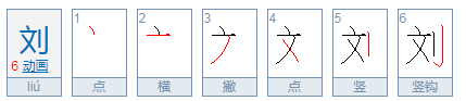 刘字组词（两字）