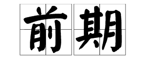 “前期”是什么意思？