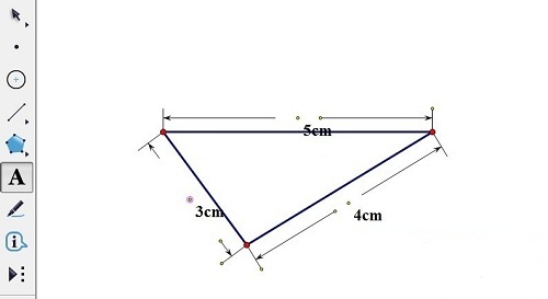 如何在几何画板5.03中线段标记长度(有箭头那种如下图)？