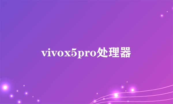 vivox5pro处理器