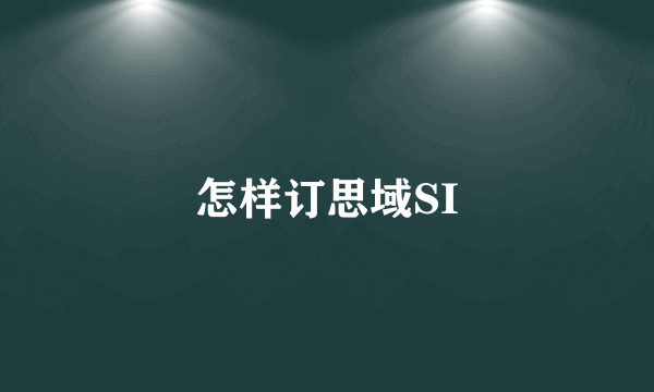 怎样订思域SI