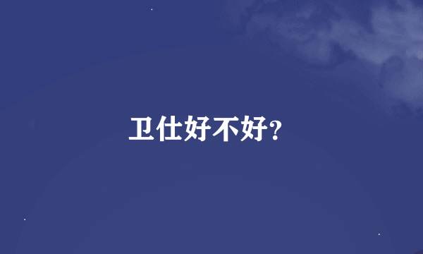 卫仕好不好？