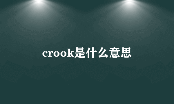 crook是什么意思