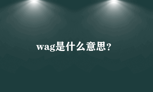 wag是什么意思？