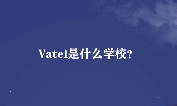 Vatel是什么学校？