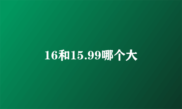 16和15.99哪个大