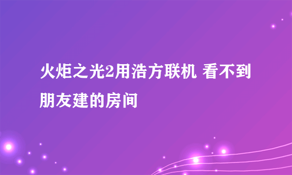 火炬之光2用浩方联机 看不到朋友建的房间