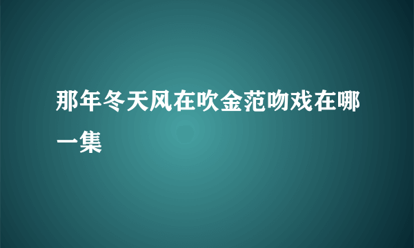 那年冬天风在吹金范吻戏在哪一集