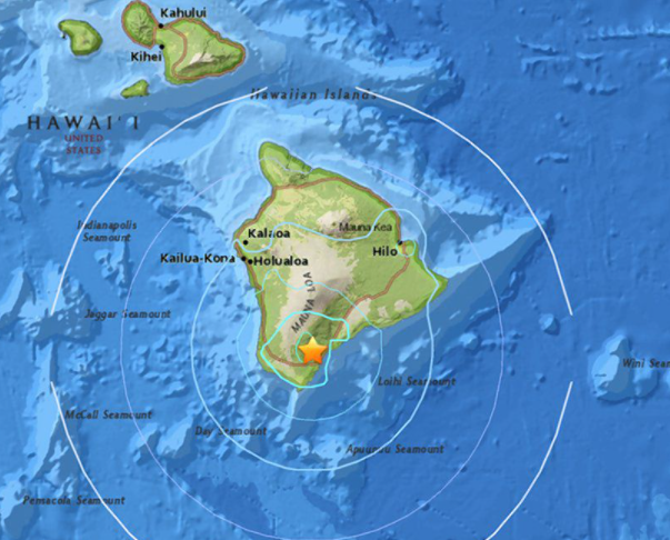 夏威夷大岛外海发生6.2级强震，哪些地区均有震感？