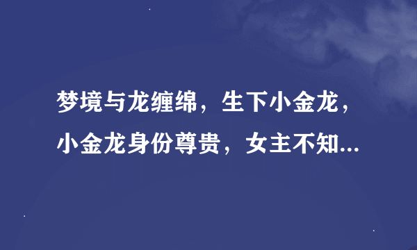 梦境与龙缠绵，生下小金龙，小金龙身份尊贵，女主不知谁的龙子，引来众多龙王争着和她成亲这小说叫什么