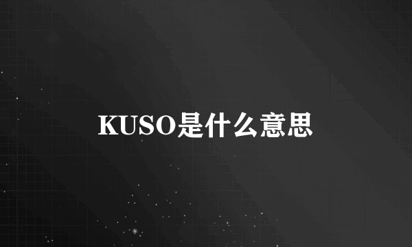 KUSO是什么意思