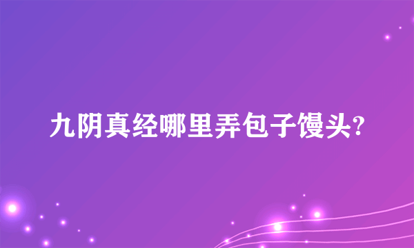 九阴真经哪里弄包子馒头?