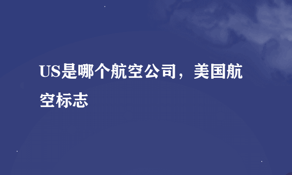 US是哪个航空公司，美国航空标志