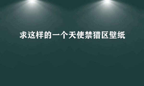 求这样的一个天使禁猎区壁纸