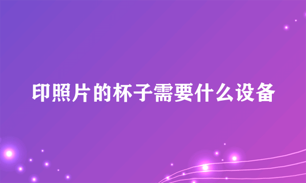 印照片的杯子需要什么设备