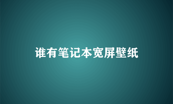 谁有笔记本宽屏壁纸