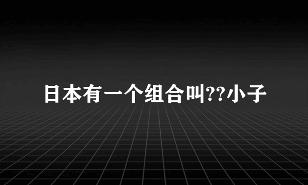 日本有一个组合叫??小子