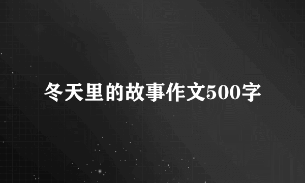 冬天里的故事作文500字