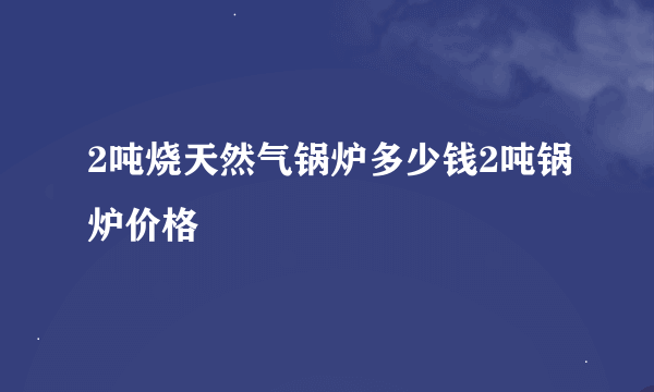 2吨烧天然气锅炉多少钱2吨锅炉价格