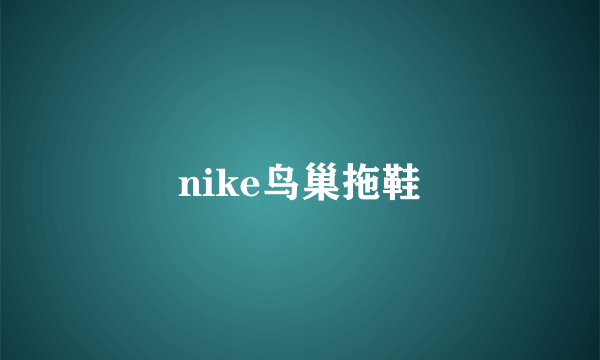 nike鸟巢拖鞋