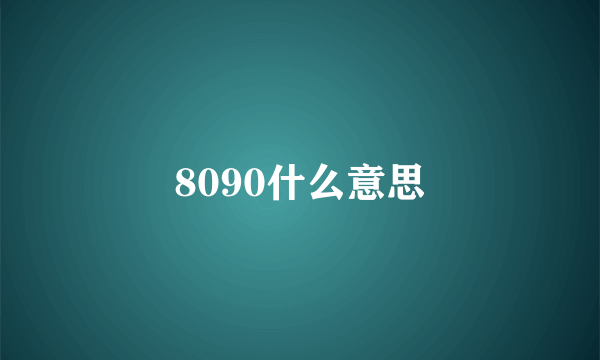 8090什么意思