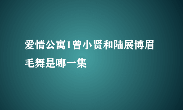 爱情公寓1曾小贤和陆展博眉毛舞是哪一集