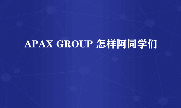 APAX GROUP 怎样阿同学们