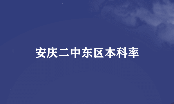 安庆二中东区本科率