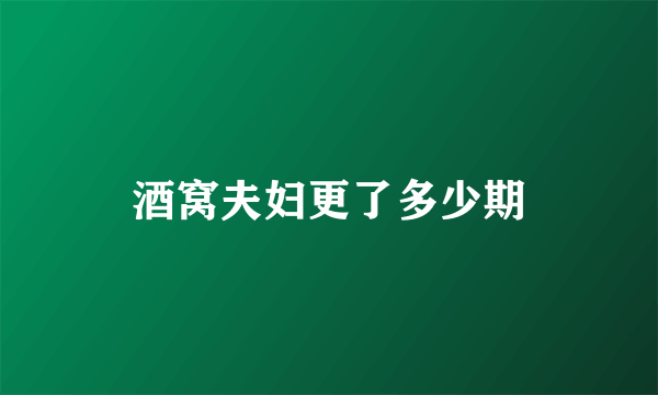 酒窝夫妇更了多少期