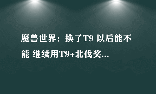 魔兽世界：换了T9 以后能不能 继续用T9+北伐奖章 换更好的T9 还是一定要凯旋+北伐奖章？？