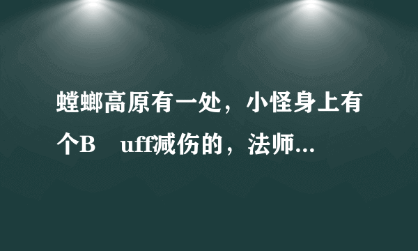 螳螂高原有一处，小怪身上有个B uff减伤的，法师偷过来基本不死，你说的 这个怎么刷啊？