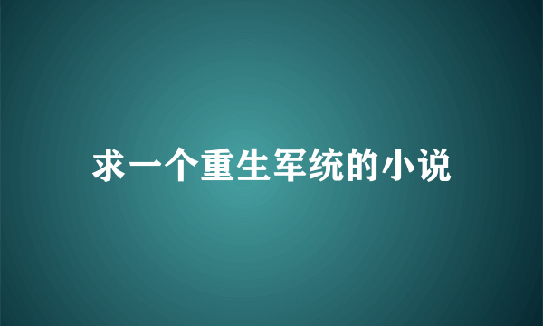 求一个重生军统的小说