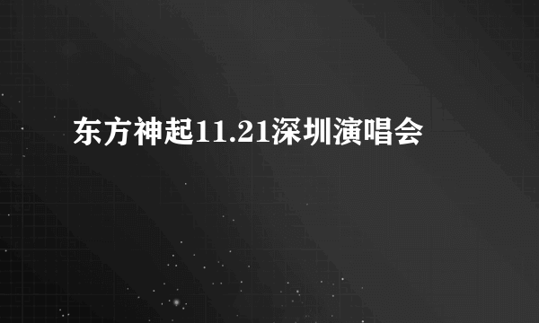 东方神起11.21深圳演唱会