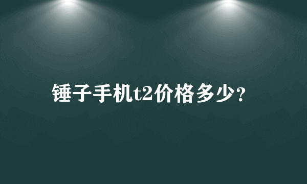 锤子手机t2价格多少？