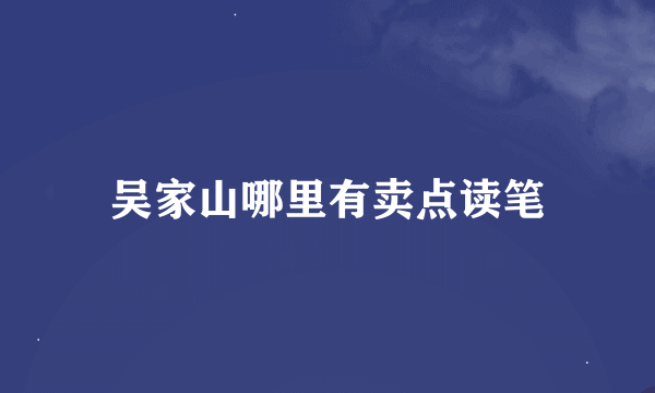 吴家山哪里有卖点读笔