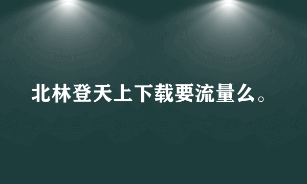 北林登天上下载要流量么。