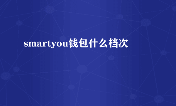 smartyou钱包什么档次