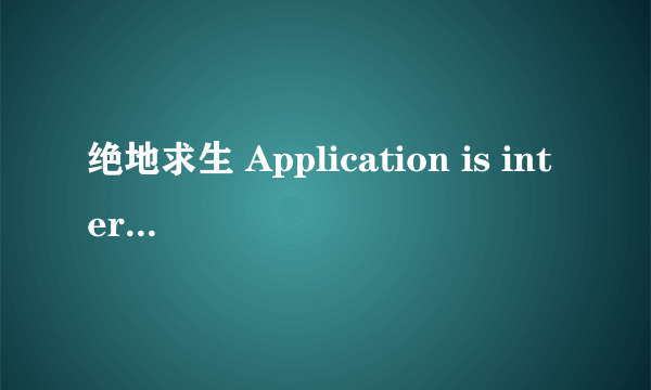 绝地求生 Application is interrupted by external