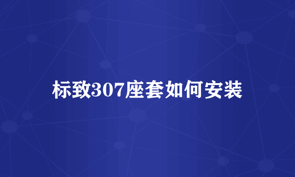 标致307座套如何安装